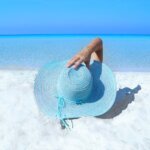 blue sun hat